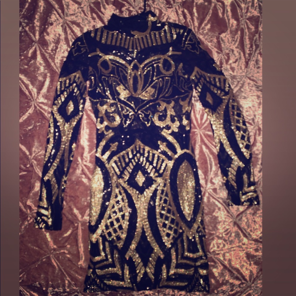 Custom Hoco dress black (only worn once literally)